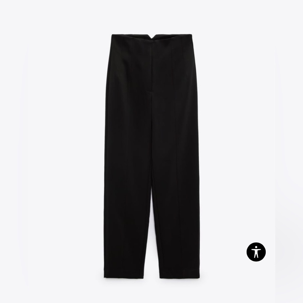Zara High-Waisted Straight Cut Pants